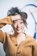 Load image into Gallery viewer, Earring Brass - TULIP SHIELD MINI