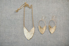 Load image into Gallery viewer, Necklace Brass - TULIP SHIELD