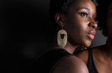 Load image into Gallery viewer, Brass Earring - ACORN SHIELD