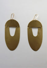 Load image into Gallery viewer, Brass Earring - ACORN SHIELD