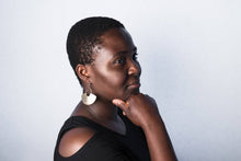 Load image into Gallery viewer, Earring Silver - GODDESS SHIELD MINI / TEXTURED