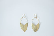 Load image into Gallery viewer, Earring Brass - TULIP SHIELD MINI
