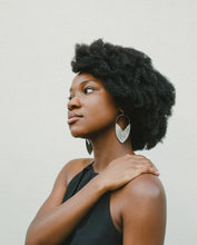 Load image into Gallery viewer, Earring Silver - TULIP SHIELD LARGE