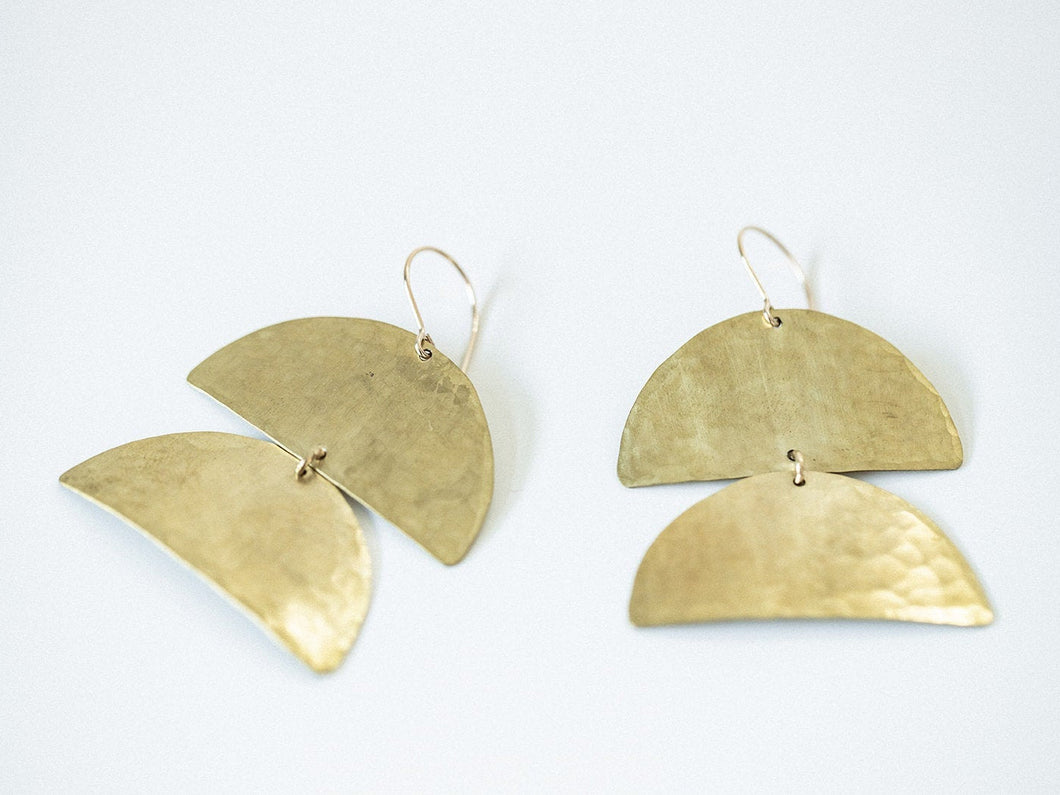 Earring Brass - CATAPILLAR MINI