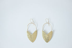 Earring Brass - TULIP SHIELD MINI