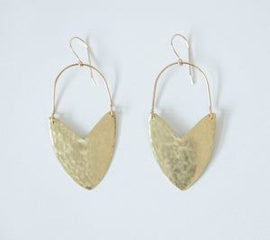 Earring Brass - TULIP SHIELD MINI