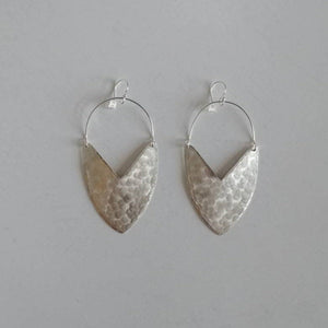 Earring Silver - TULIP SHIELD LARGE