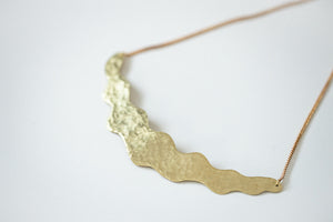 Necklace Brass - WAVE COLLAR